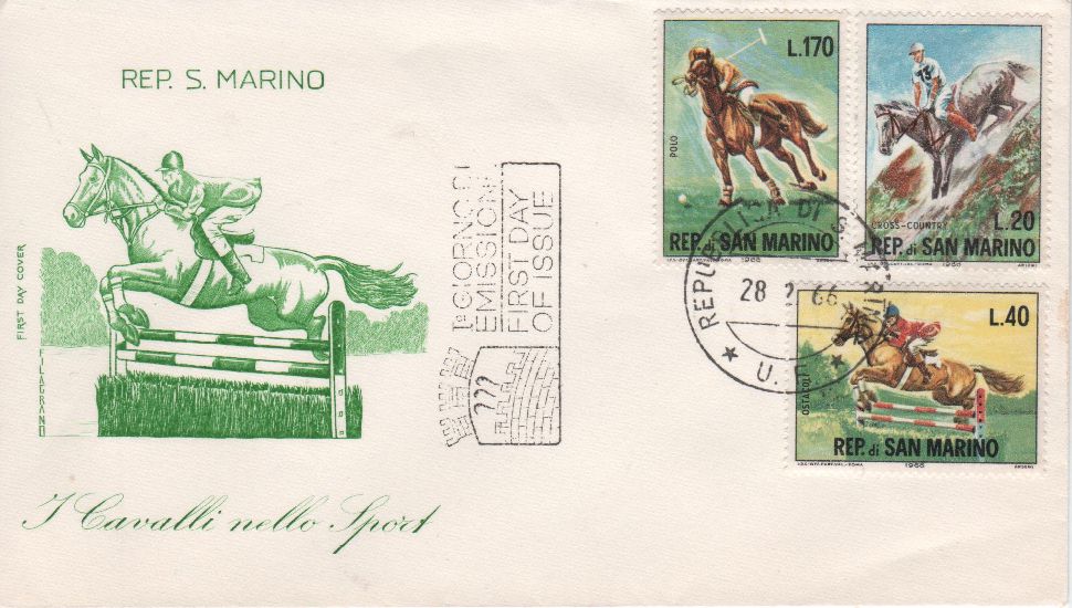 RSM 1966 - 705 S133 Serie cpl 6 val. - Ippica