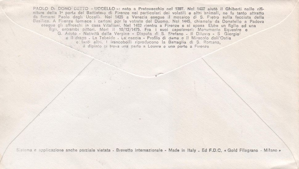 RSM 1968 - 766 S142 Serie cpl. 4 val. - Paolo Uccello