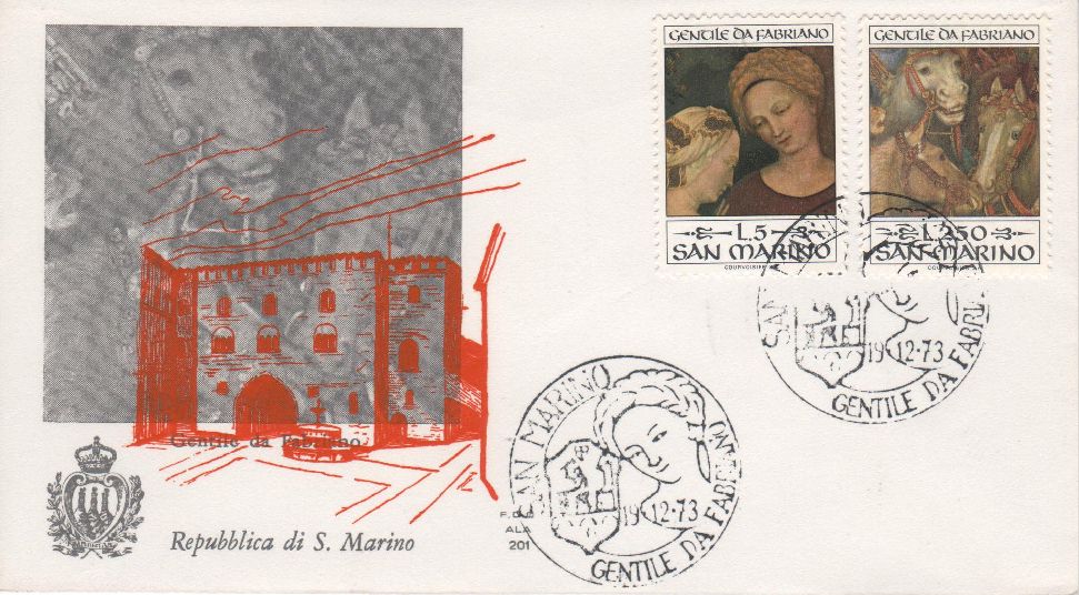 RSM 1973 - 906 S171 Serie cpl. 4 val. - 6 centenario della nascita di Gentile da Fabriano