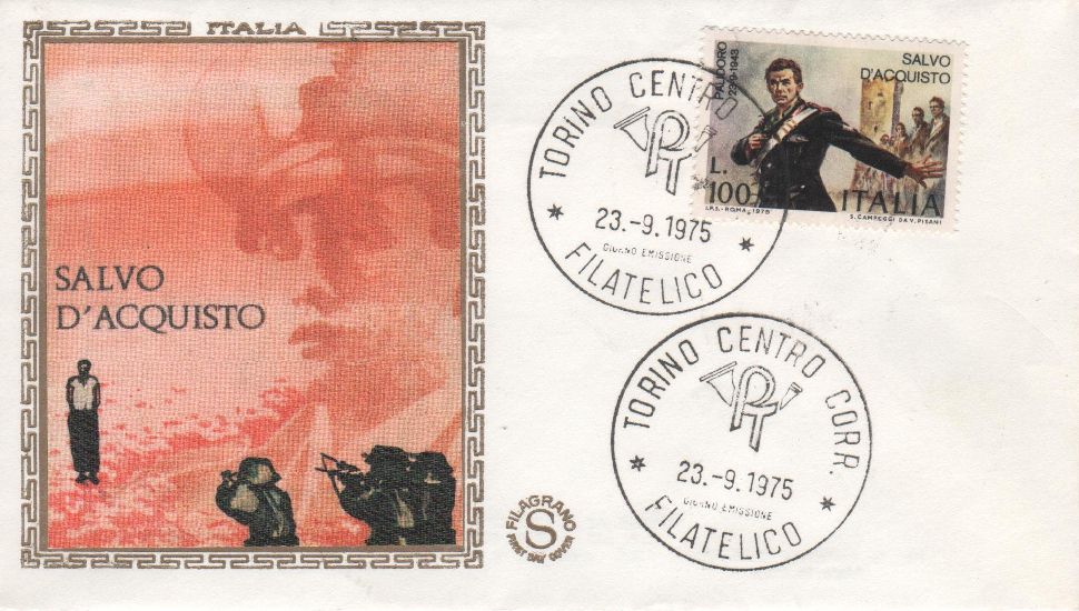 IT1308 - 23/09/1975 - 1v - Celebrativo di Salvo d Acquisto