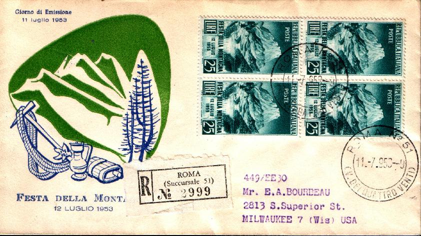 IT0720 - 11/07/1953 - 1v  - Festa della montagna - Paesaggio montano  25