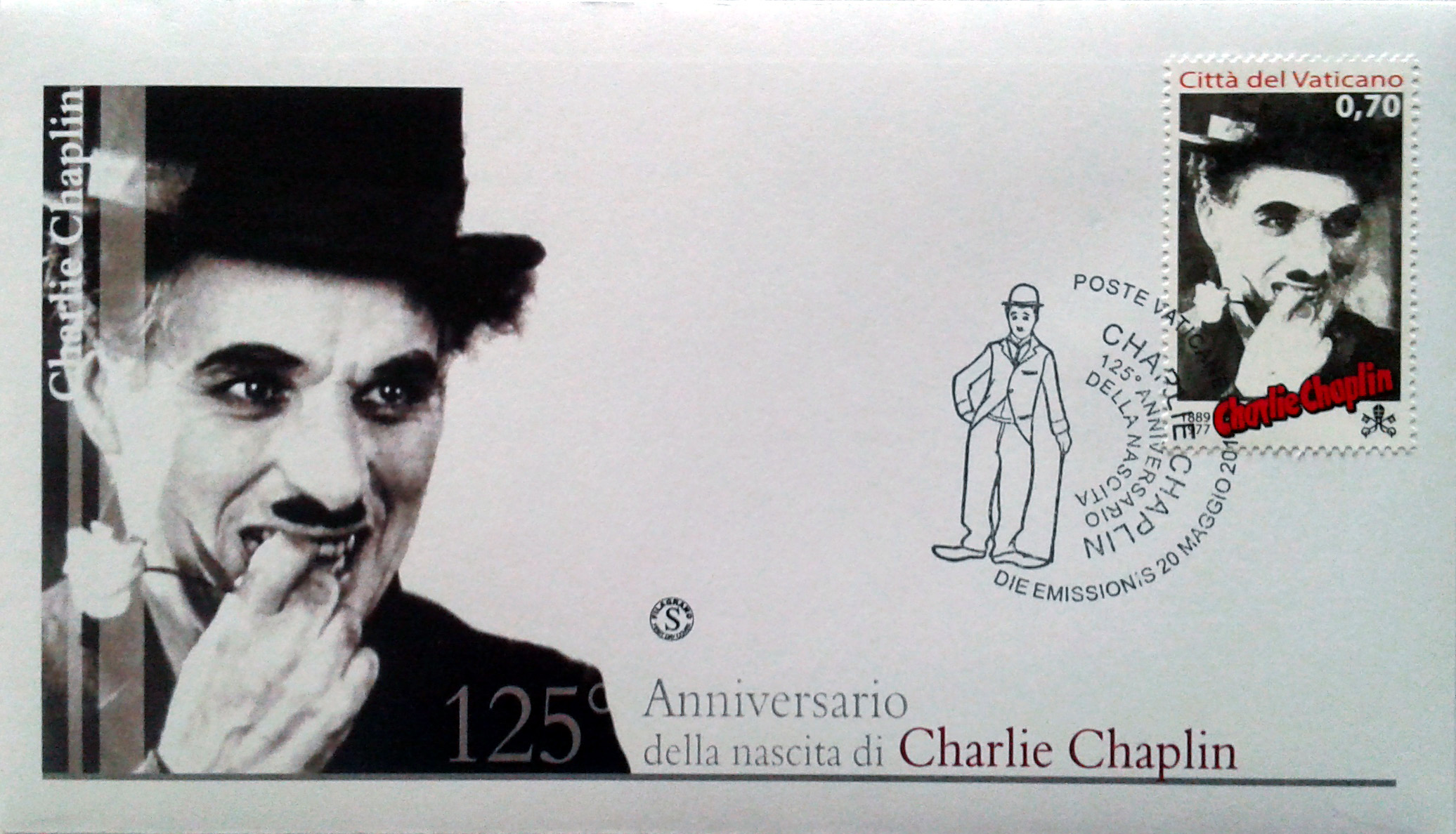 SCV1676 - 20/05/2014 - 1v - MF6x - 125 anniversario della nascita di Charlie Chaplin