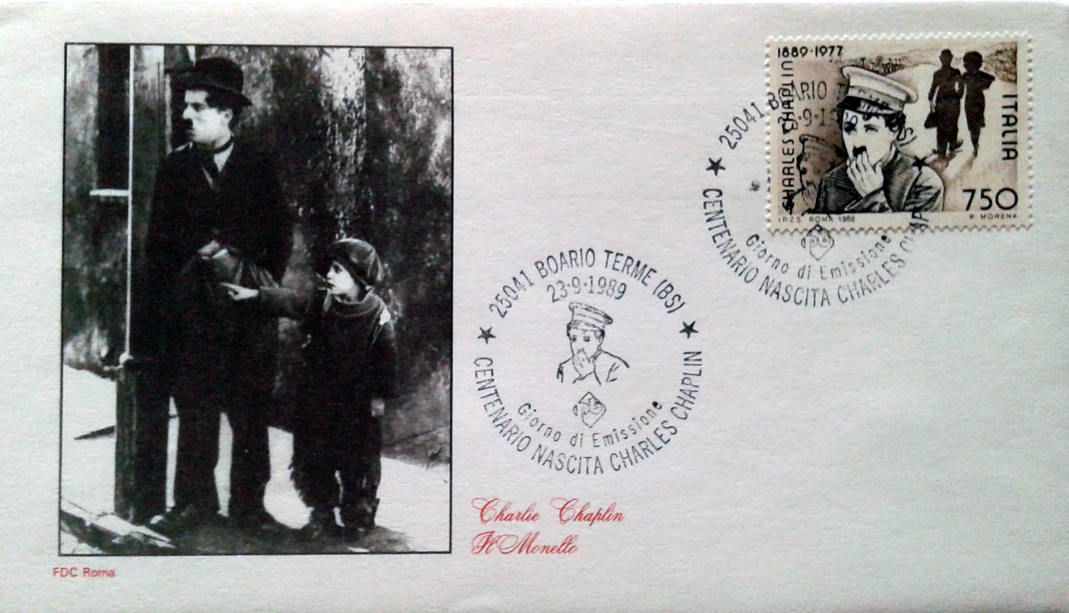 IT1897 - 23/09/1989 - 1v - Centenario della nascita di Charlie Chaplin