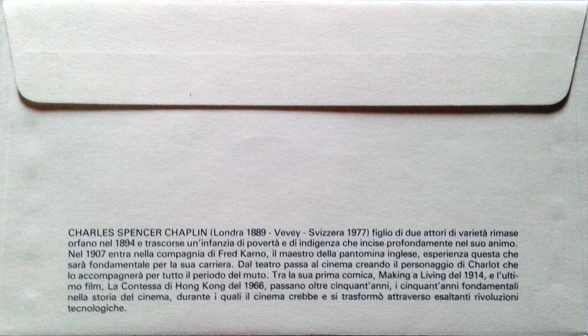 IT1897 - 23/09/1989 - 1v - Centenario della nascita di Charlie Chaplin
