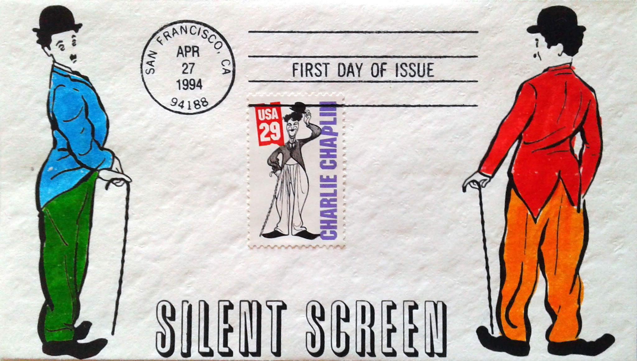 US 1994 - 2819 S. cpl. 10v - Silent Screen Stars - 04/27/1994