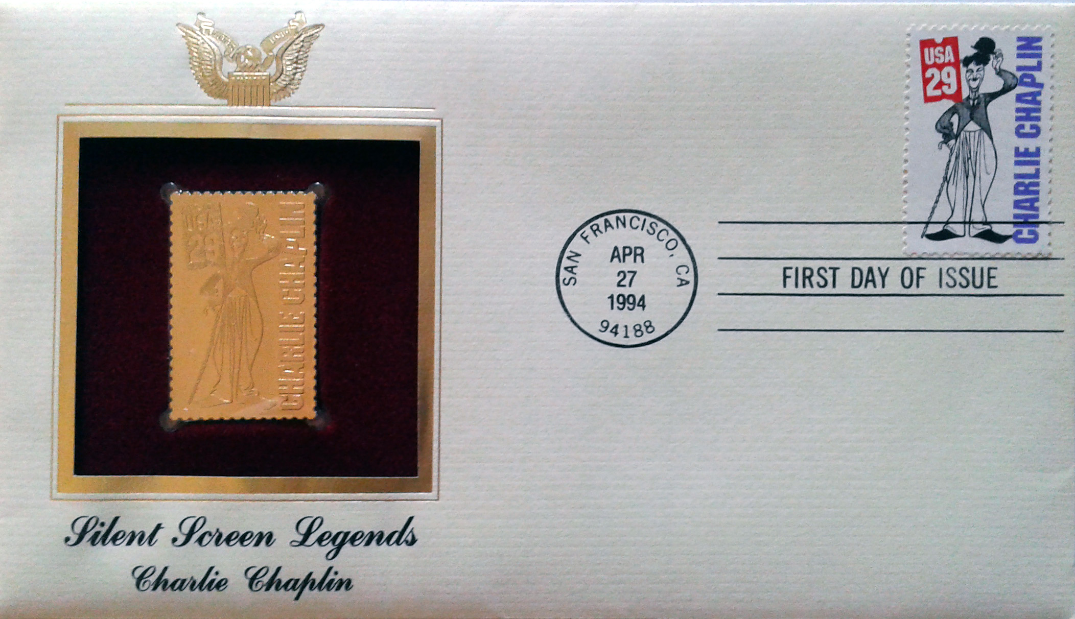 US 1994 - 2819 S. cpl. 10v - Silent Screen Stars - 04/27/1994