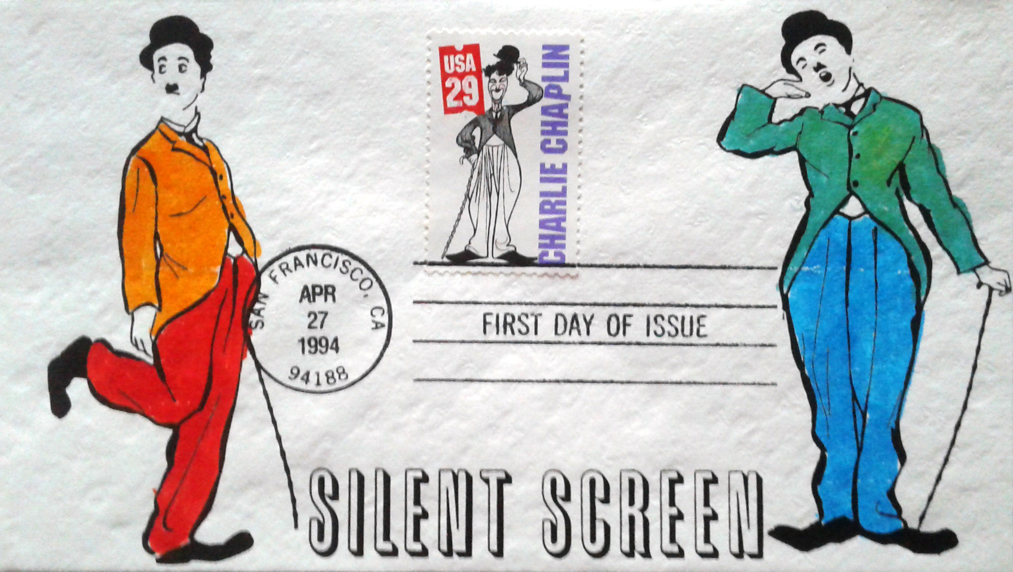 US 1994 - 2819 S. cpl. 10v - Silent Screen Stars - 04/27/1994