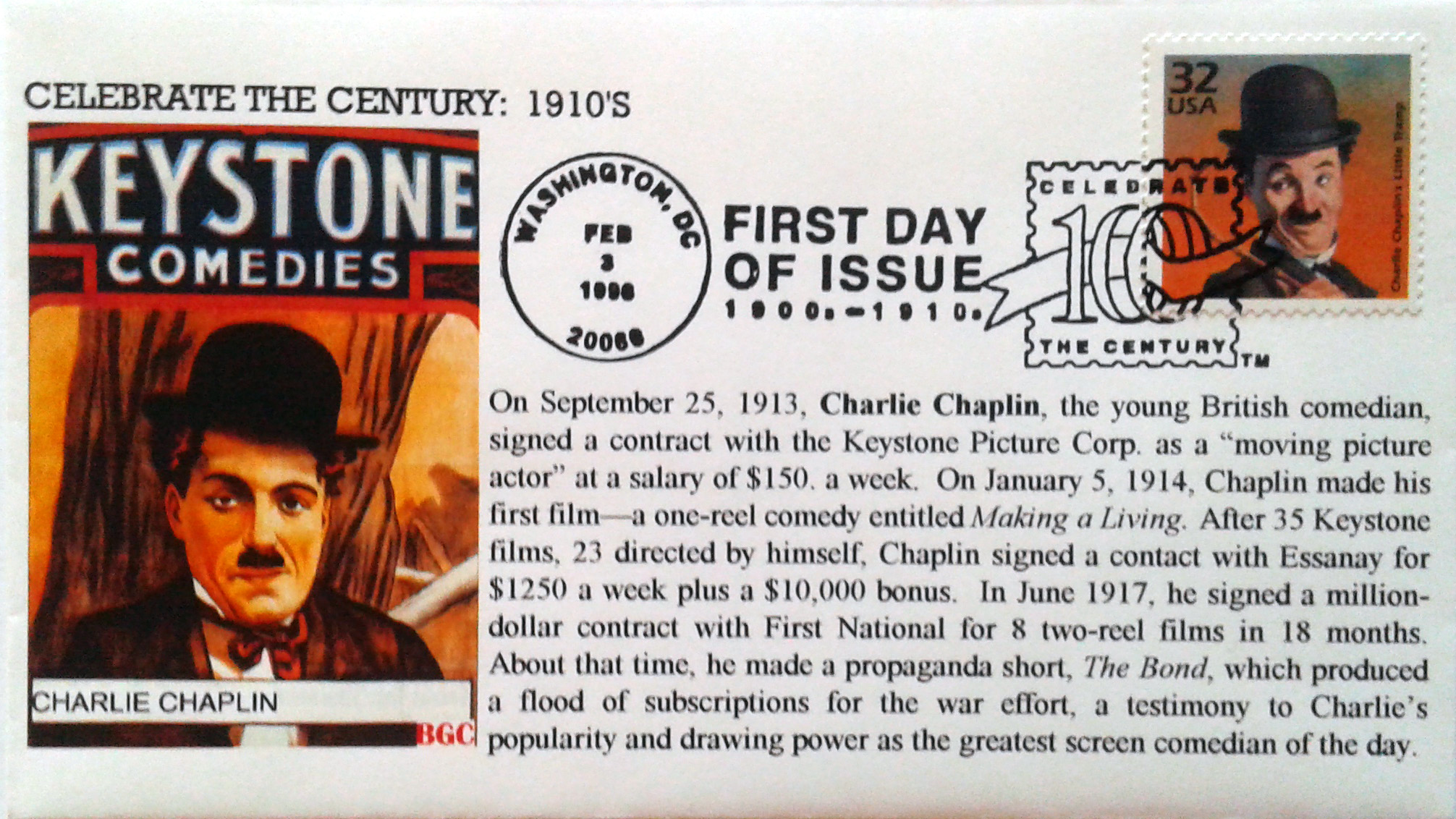 US 1998 - 3183a 3183o S. cpl. 15v - Celebrate The Century - 02/03/1998