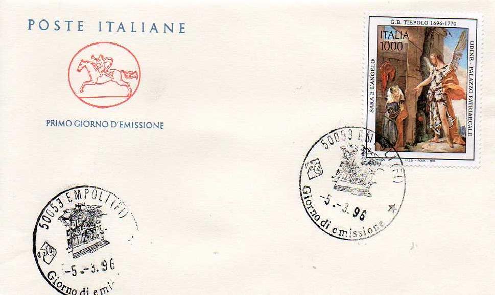 IT2236 - 05/03/1996 - 1v - Patrimonio Artistico Italiano 22 emiss.: Giambattista Tiepolo