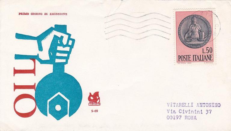 IT1112 - 07/06/1969 - 2v - 50 Anniversario dell Organizzazione Internazionale del Lavoro OIL