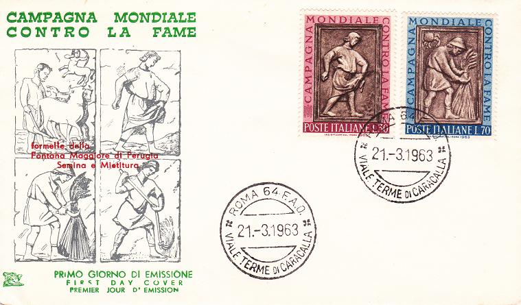IT0958 - 21/03/1963 - 2v - Campagna mondiale contro la fame