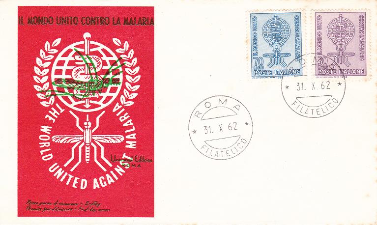 IT0950 - 31/10/1962 - 2v - Campagna contro la malaria