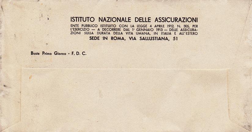 IT0961 - 04/04/1963 - 1v - 50 anniversario dell I.N.A. Istituto Nazionale Assicurazioni 30 