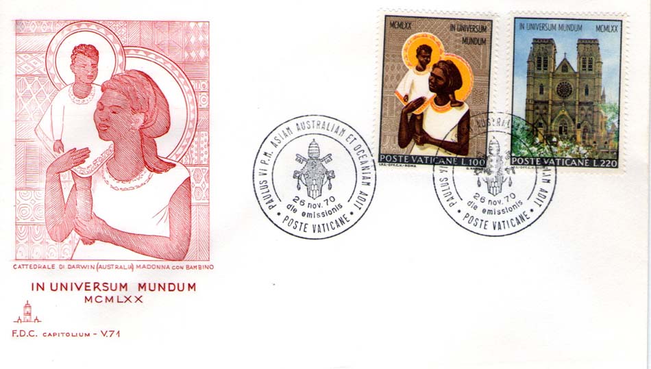 SCV 1970 - 495 S131 Serie cpl. 5 val. - Viaggio di Paolo VI in Asia e Oceania