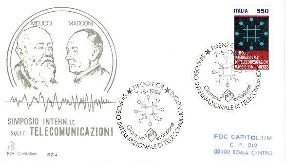IT1691 - 07/05/1984 - 1v - Simposio internazionale di telecomunicazioni . 550