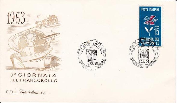 IT0973 - 01/12/1963 - 1v - 5 Giornata del francobollo 15 