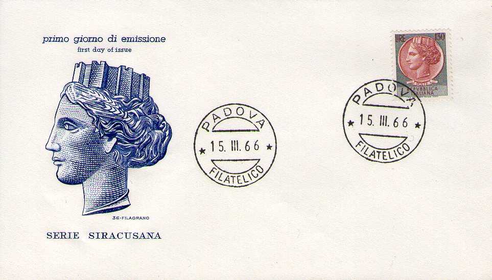 IT1018 - 15/03/1966 - 1v - Siracusana - Valori complementari - 130 .