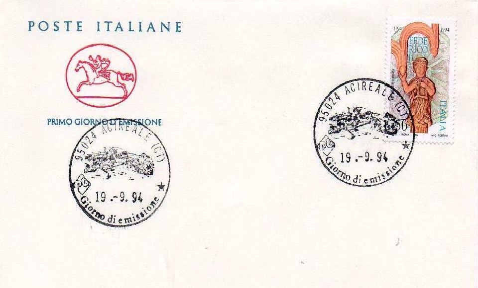 IT2160 - 19/09/1994 - 1v - 7 centenario della nascita di Federico II