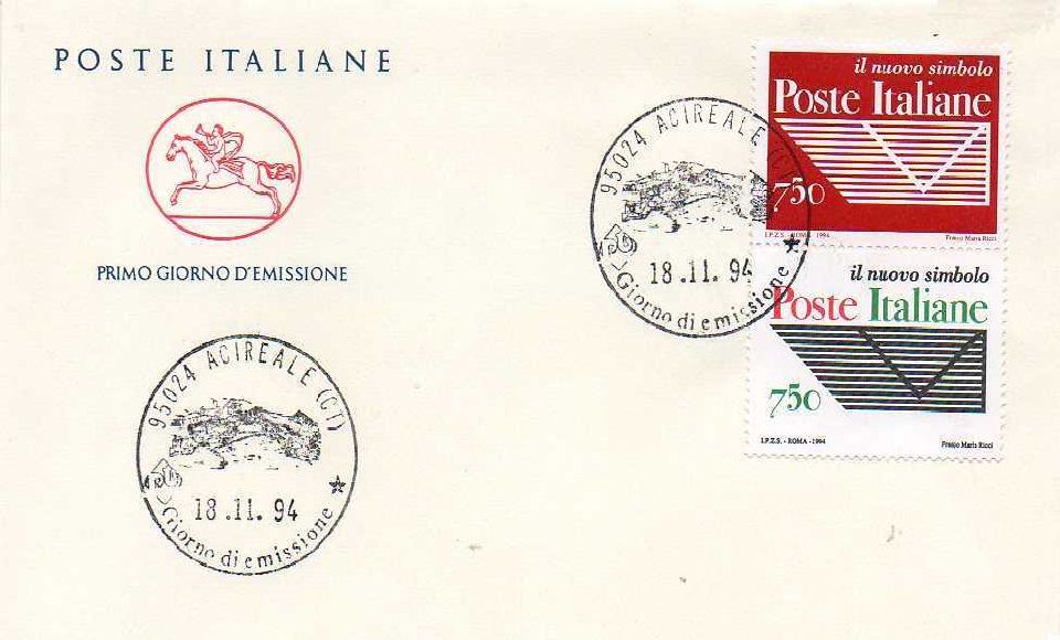 IT2166 - 18/11/1994 - 3v - Istituzione dellente pubblico economico Poste Italiane