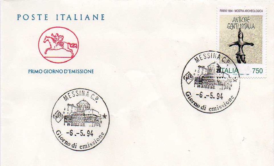 IT2143 - 06/05/1994 - 1v - Mostra archeologica a Rimini - Statuetta del V secolo a.C.