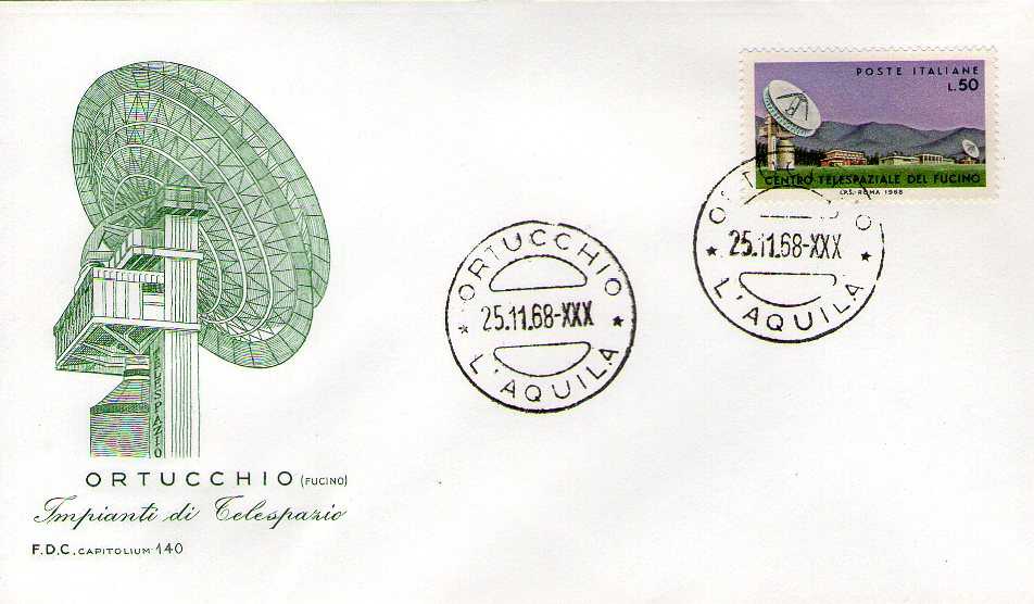 IT1104 - 25/11/1968 - 1v - Centro per le telecomunicazioni spaziali del Fucino  50