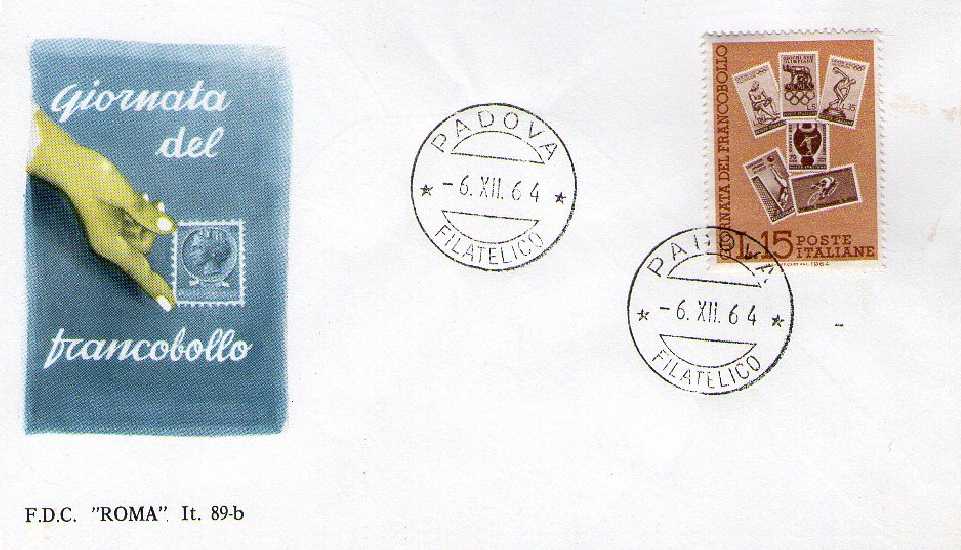 IT0989 - 06/12/1964 - 1v - 6 giornata del francobollo 15 