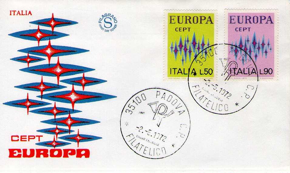 IT1174 - 02/05/1972 - 2v - Europa CEPT - 17 emissione: Allegoria dei messaggi radio