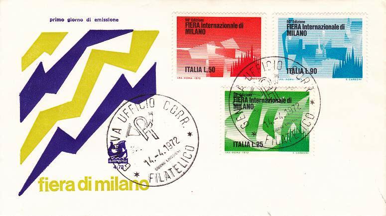 IT1171 - 14/04/1972 - 3v - 50 fiera di Milano