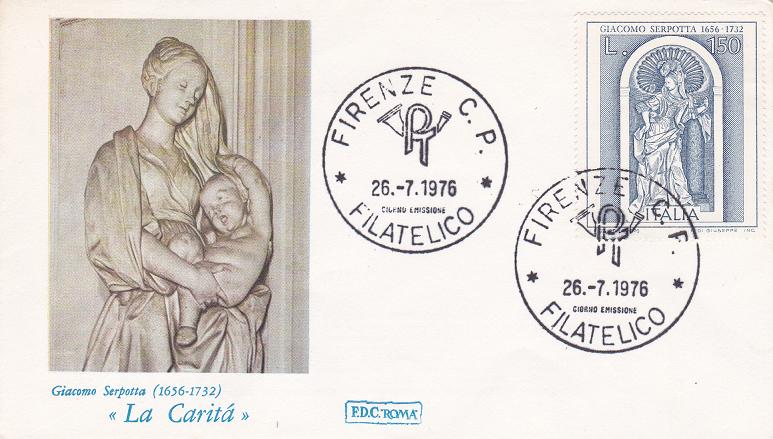 IT1337 - 26/07/1976 - 3v - Arte Italiana 3 emis.: Umberto Boccioni, F.T.Marinetti e Giacomo Serpotta