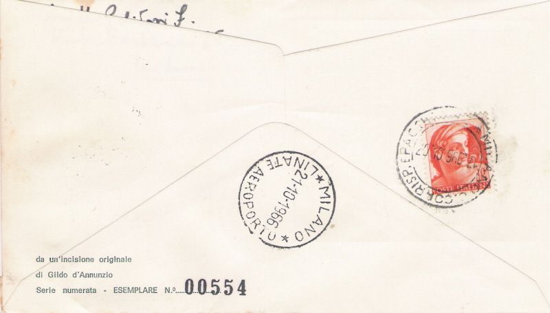 IT1031 - 20/10/1966 - 1v - 7 Centenario della nascita di Giotto 40 