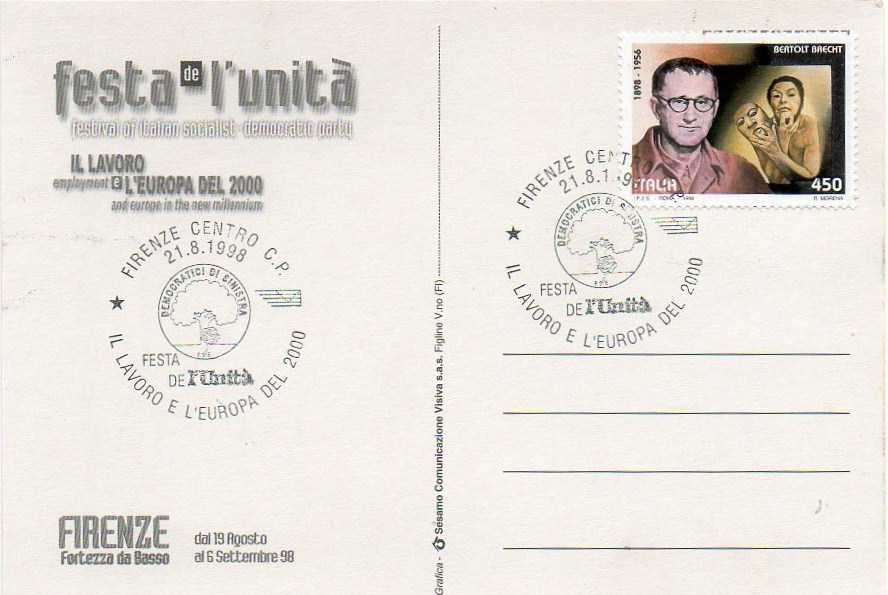IT - Documento Commemorativo ( Leggi descrizione timbro di invio o note )