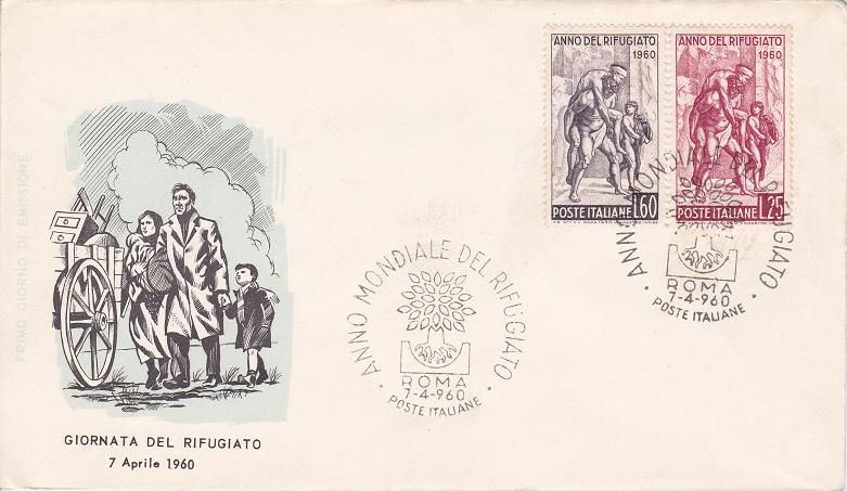 IT0880 - 07/04/1960 - 2v - Anno mondiale del rifugiato