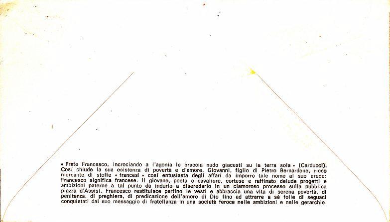 IT1343 - 02/10/1976 - 1v - 750 anniversario della morte di san Francesco dAssisi