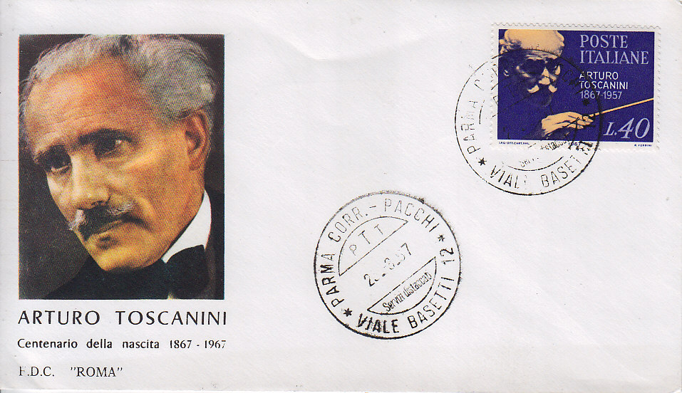 IT1035 - 25/03/1967 - 1v - Centenario della nascita di Arturo Toscanini 40 