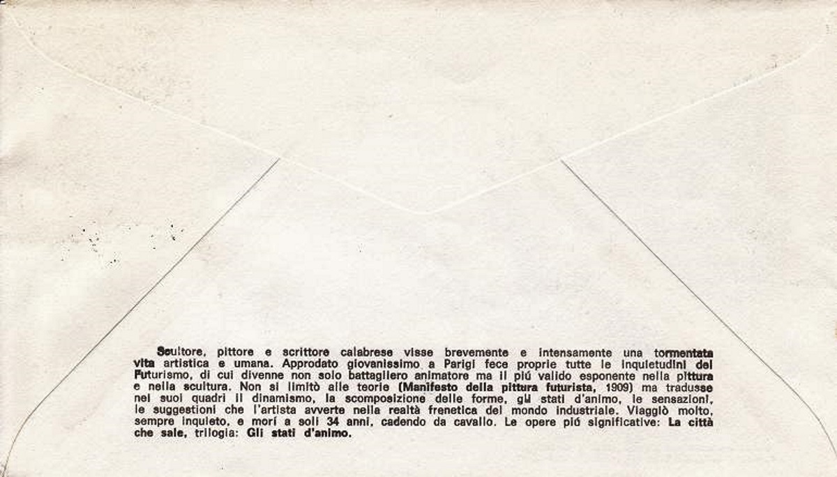IT1337 - 26/07/1976 - 3v - Arte Italiana 3 emis.: Umberto Boccioni, F.T.Marinetti e Giacomo Serpotta