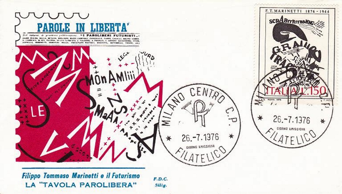 IT1337 - 26/07/1976 - 3v - Arte Italiana 3 emis.: Umberto Boccioni, F.T.Marinetti e Giacomo Serpotta