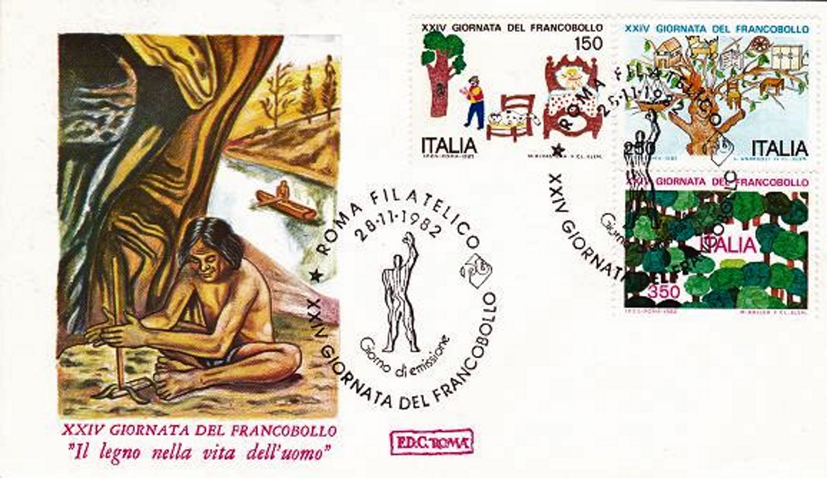 IT1621 - 28/11/1982 - 3v - 24 giornata del francobollo