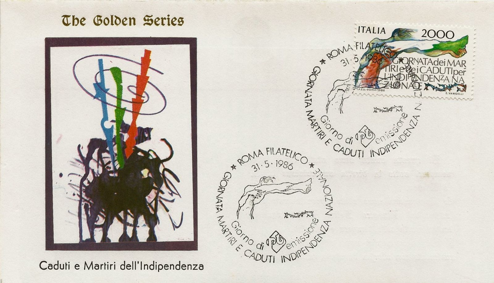 IT1779 - 31/05/1986 - 1v - Giornata dei martiri e dei caduti per lIndipendenza Nazionale