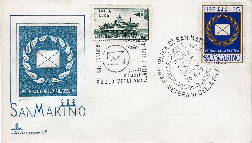 RSM 1972 - 867 - Veterani della filatelia