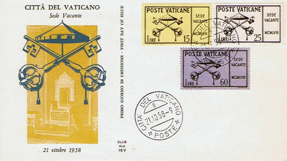 SCV 1958 - 247 S64 Serie completa 3 val. - Sede vacante
