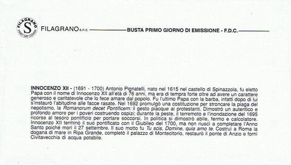 busta singola