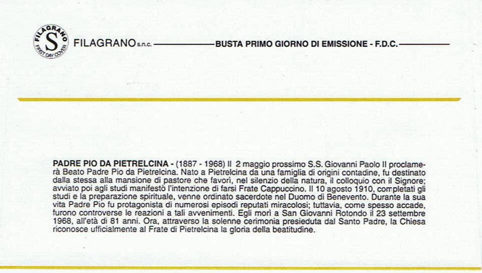 busta singola