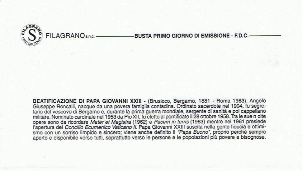 busta singola